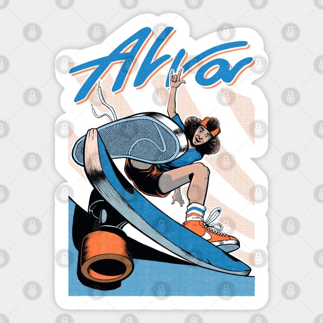 Alva Grind BACK (Dark Boogie Logo) Sticker by Dark Boogie